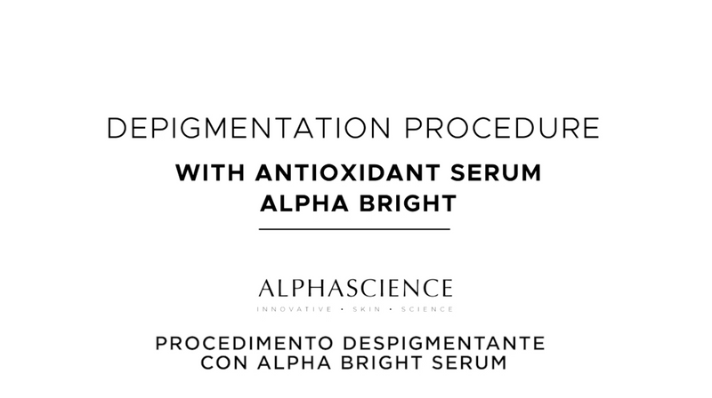 Procedimento Despigmentante con ALPHA BRIGHT SERUM
